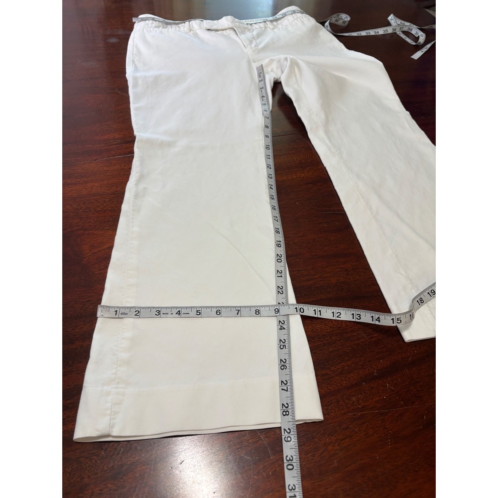 Gap Womens Modern Boot Cut Pants Size 12A Optic White Mid Rise Flare Trousers - Picture 5 of 6